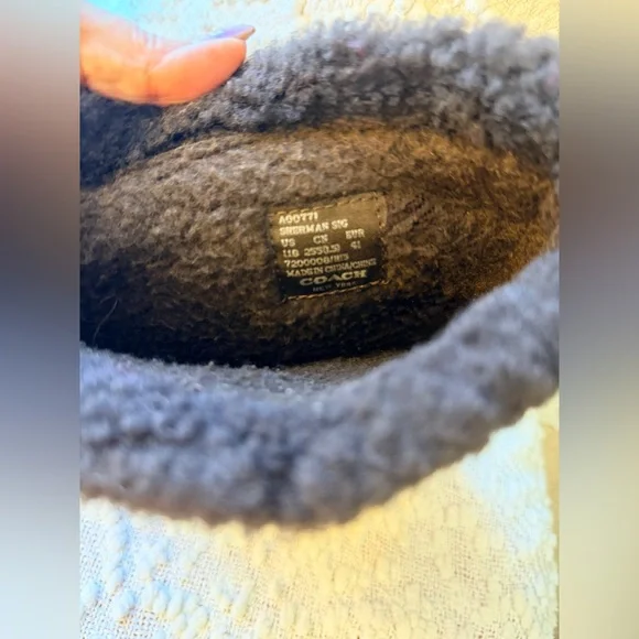 Coach Monogram Shearling Boots sz 11 - Picture 9 of 13